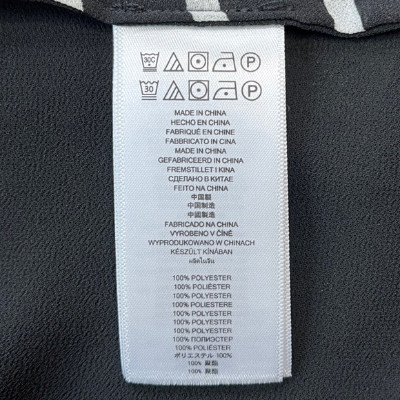 Michael Michael Kors Black and White Sheer Window Pane Button Down LS Top Size S - Picture 13 of 13